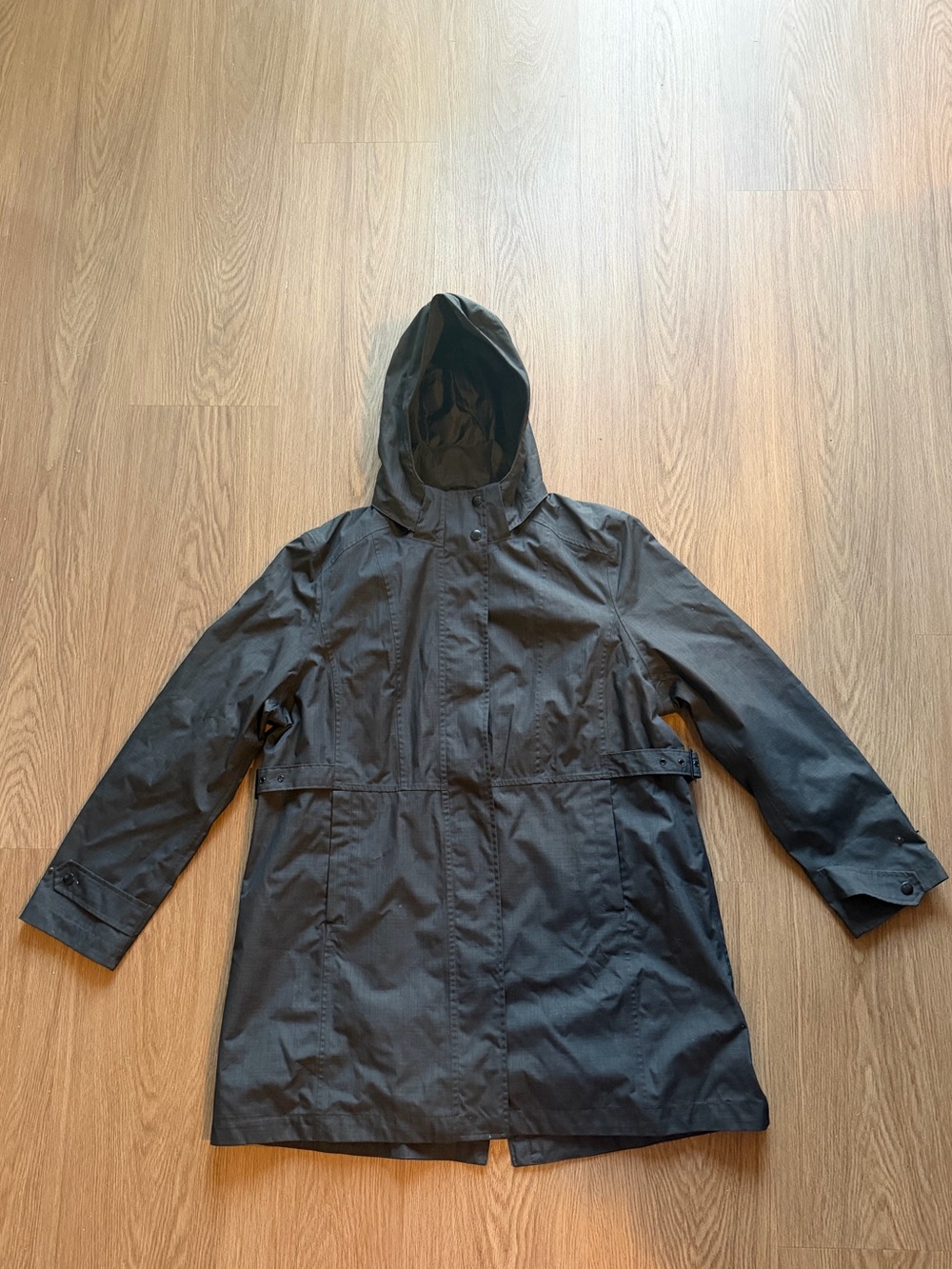 Kirkland Signature Black Hooded Raincoat